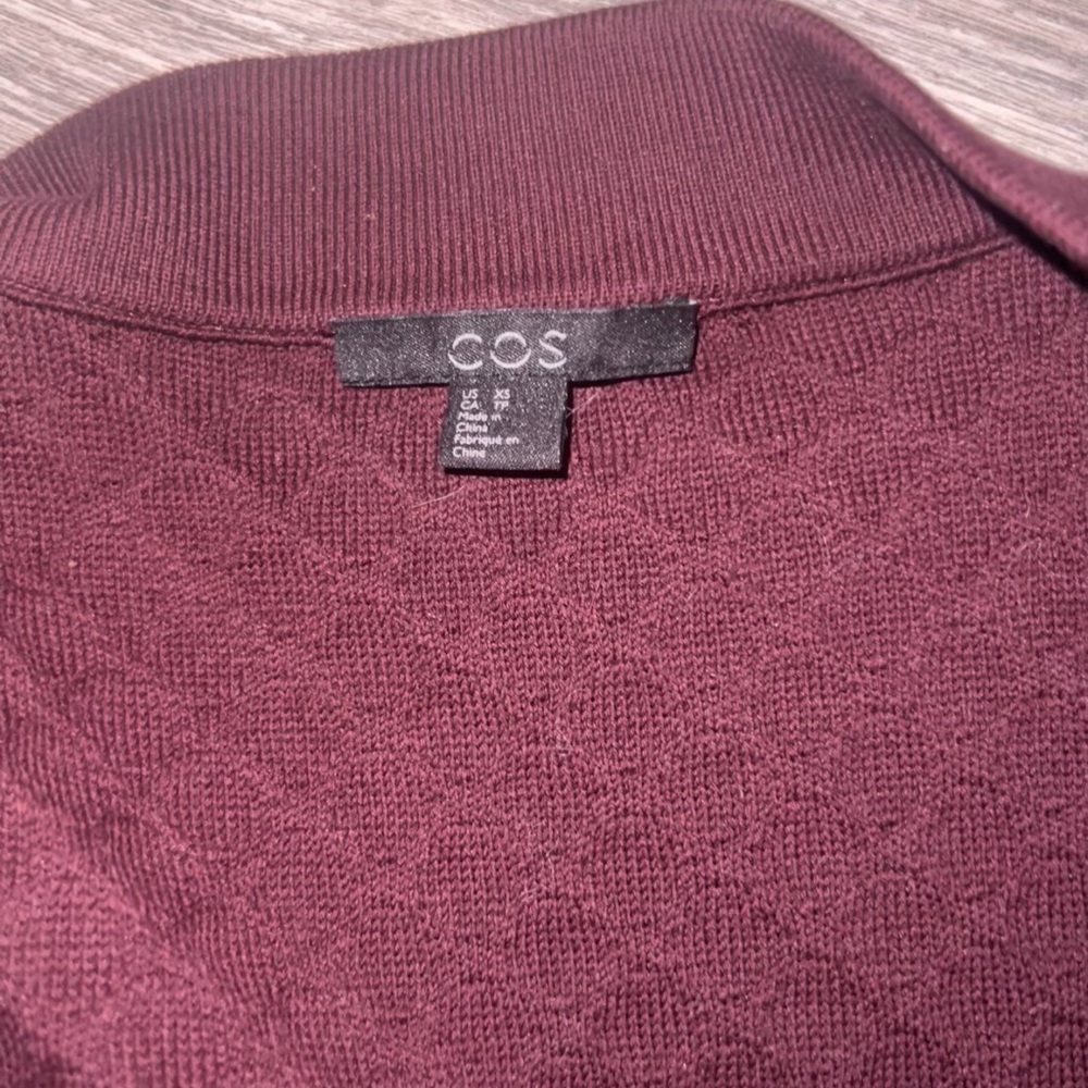 Cos Cos Button Front Textured Long Pockets Sweate… - image 5